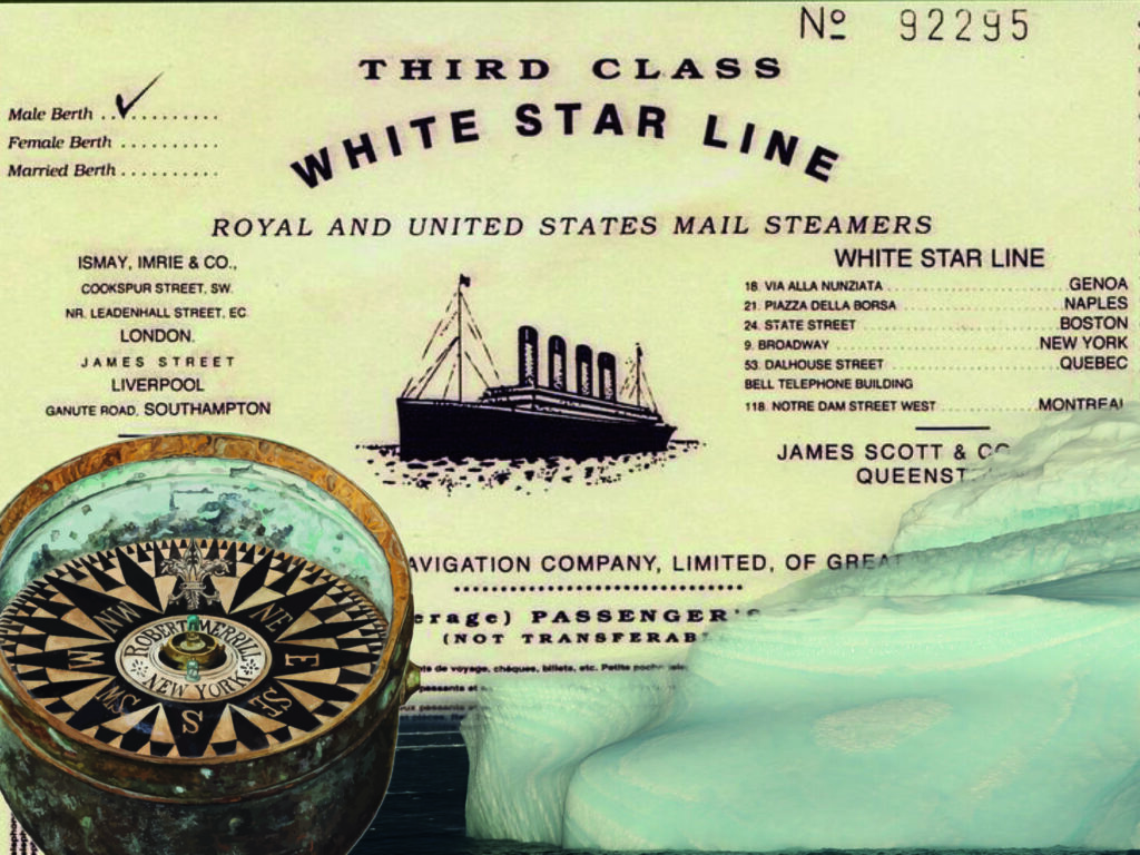 Billet til rejse med White Star Line, tredje klasse