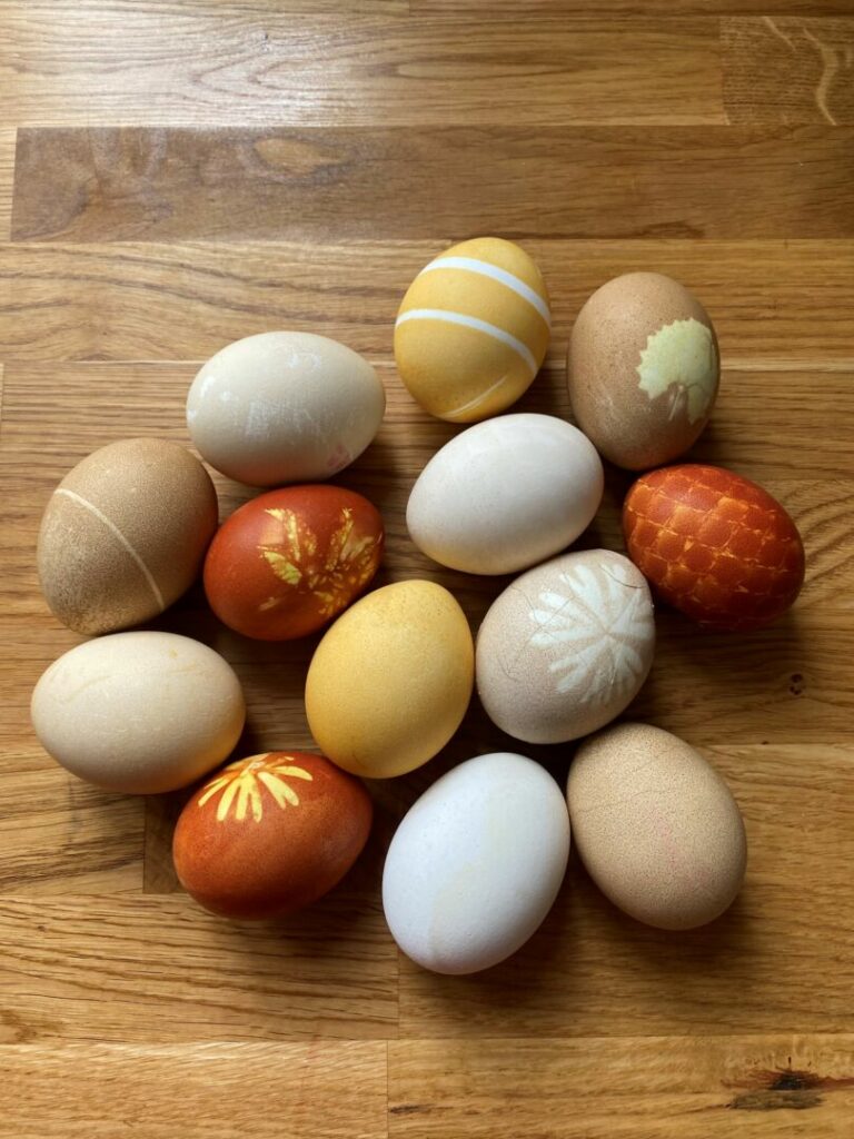 Beautiful colored Easter eggs