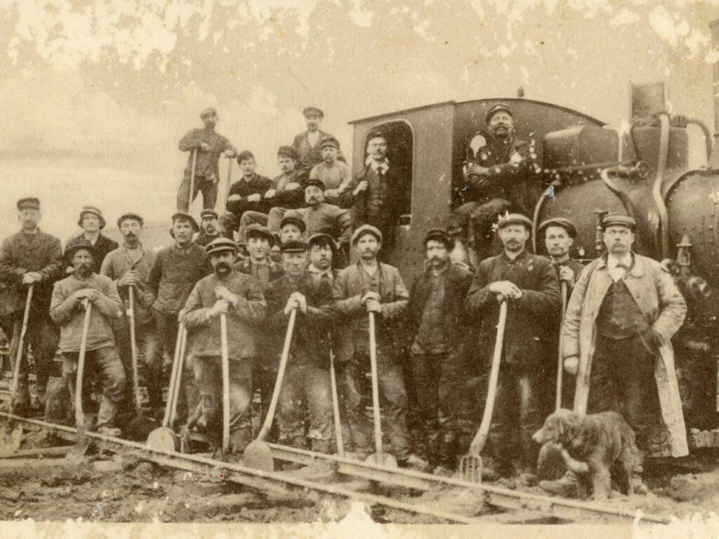 Arbejdere ved jernbanen